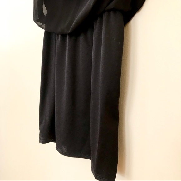Black sheer maxi + mini dress, M - Picture 5 of 7